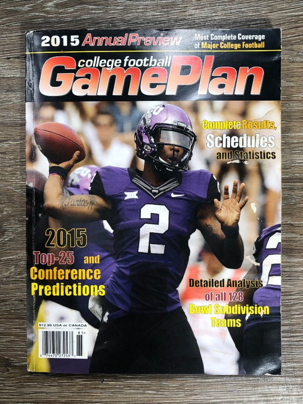 Game Plan College Football Magazine 2015 Annual Preview Mahomes Watt Prescott